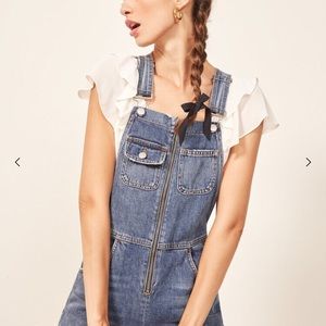 Reformation Benji Denim Overalls